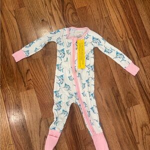 Blue Marlin hey sis bamboo sleeper New 12/18 month